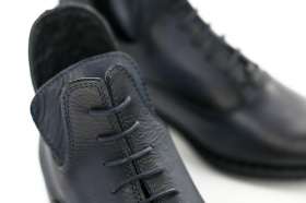 Ladies' boots from dark blue nappa