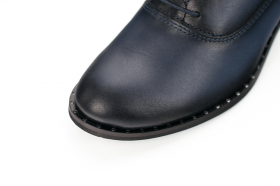 Ladies' boots from dark blue nappa