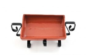Small tile on metal stand