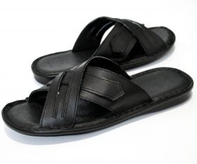 Men’s genuine leather slippers