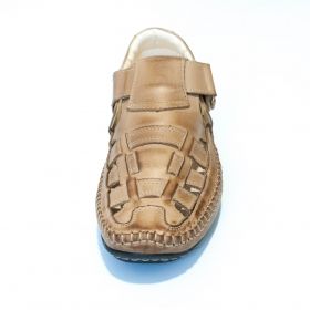 Men’s sandals of brown genuine leather