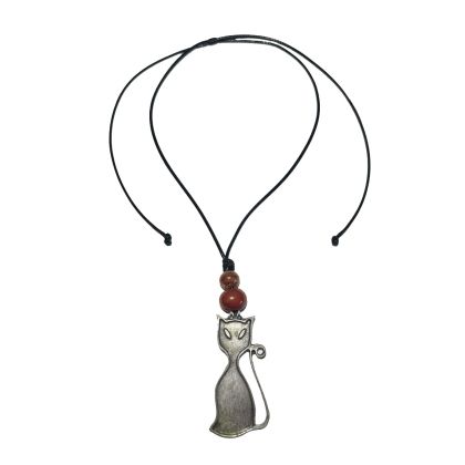 Stylish necklace of velour