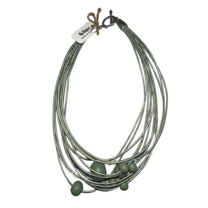 Stylish necklace of velour