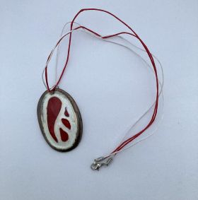 Bracelet with glass beads and flower