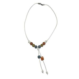 Stylish necklace of velour