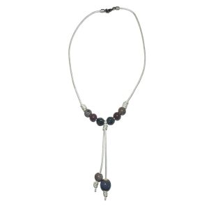 Stylish necklace of velour