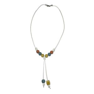 Stylish necklace of velour