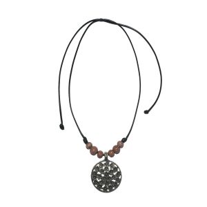 Stylish necklace of velour