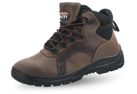 MALE WORKING SHOES WITH METAL TOE CAP IN BROWN